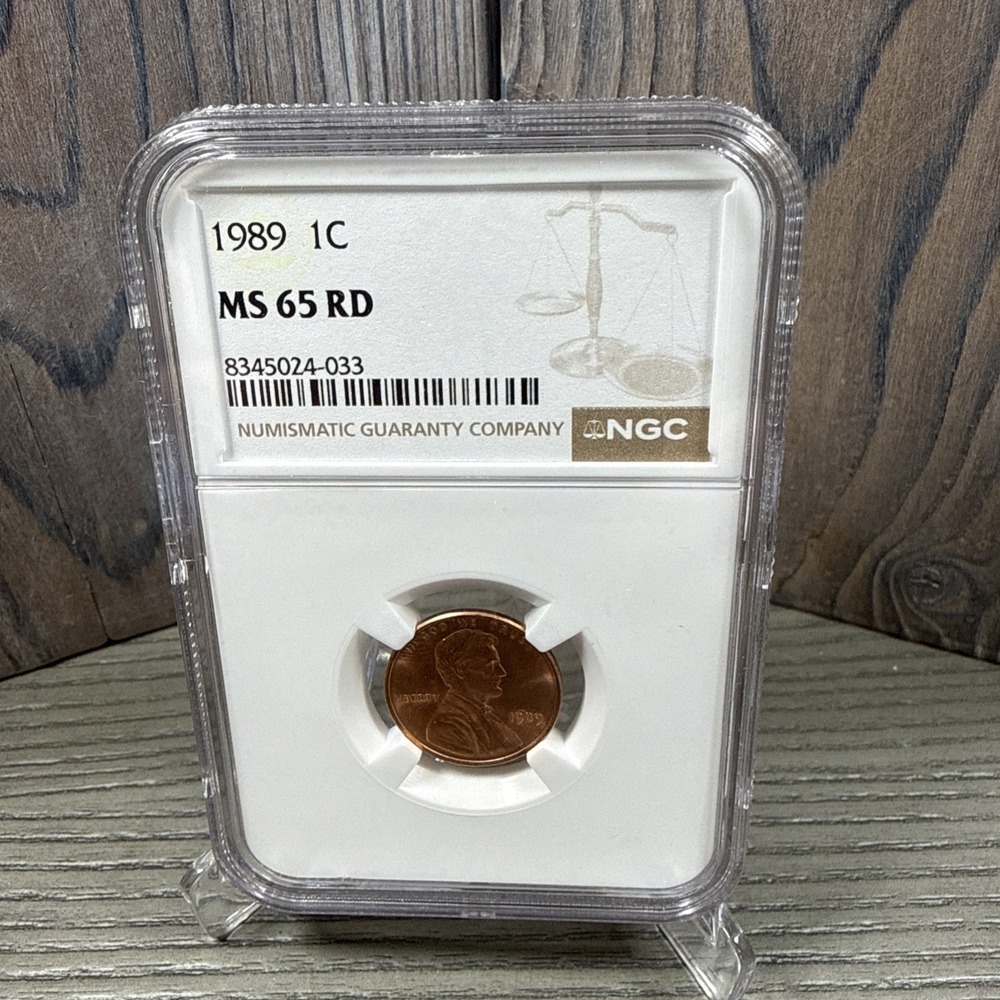 1989 Lincoln Cent NGC MS65 RD Lincoln‎ Cent